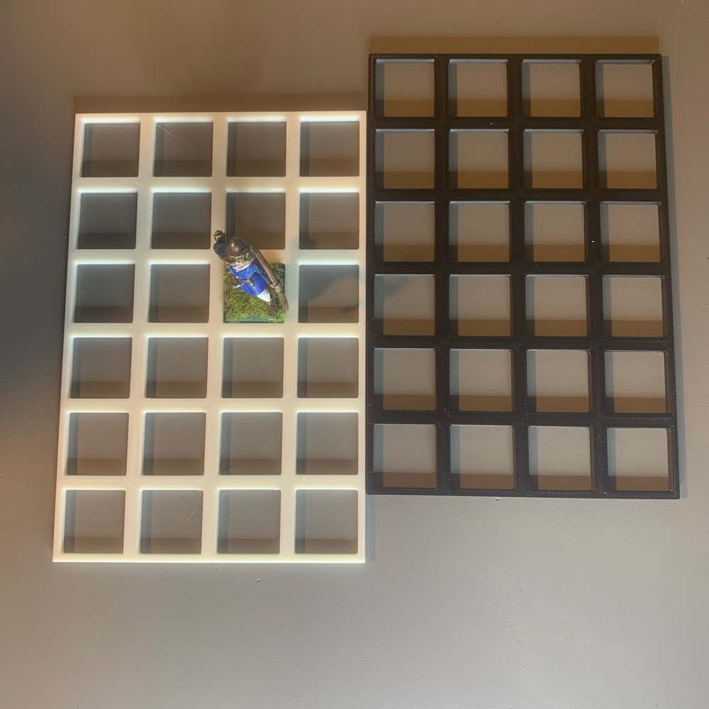 Pack of 2 6 Rank Movement Tray 20mm to 25mm conversion Warhammer Wargames